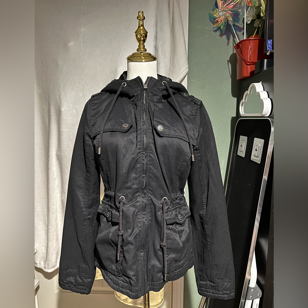 Aeropostale Utility drawstring jacket w hood